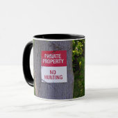 Mug Chasseur de cerfs en bois avec signe (Devant gauche)