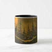 Mug Chasseur de paysage de nuit de campagne ou moisson (Centre)