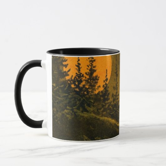 Mug Chasseur de paysage de nuit de campagne ou moisson (Gauche)