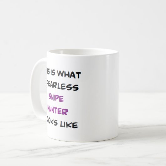 Mug chasseur de snipe, sans peur (Devant gauche)