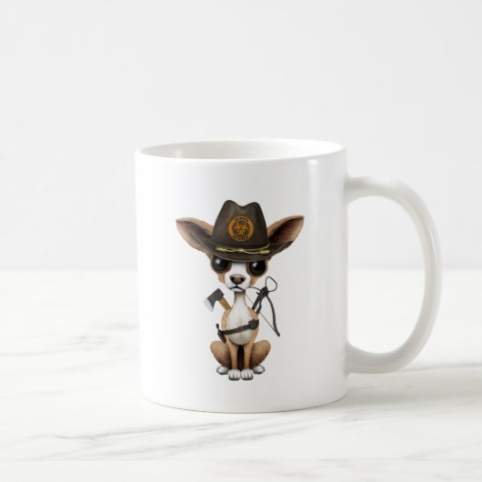 Mug Chasseur mignon de zombi de chiot de chiwawa (Droite)