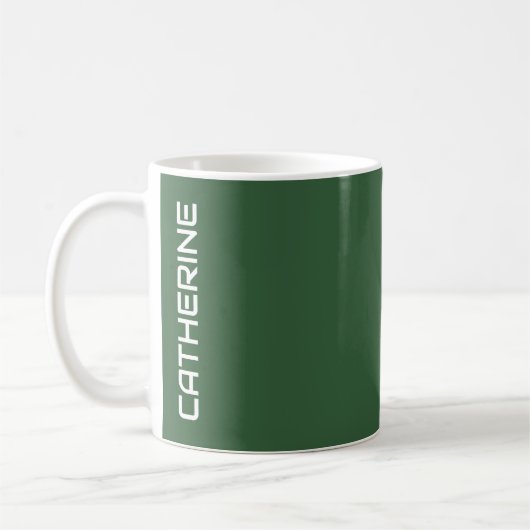 Mug Chasseur vert couleur solide personnalisée (Gauche)
