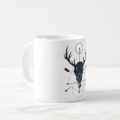 Mug Chasseurs de crâne de cerfs géométriques modernes (Devant gauche)