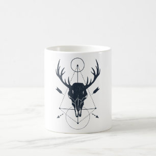 Mug Chasseurs de crâne de cerfs géométriques modernes