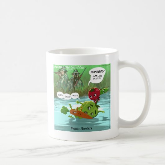 Mug Chasseurs Végétaliens Drôles (Droite)