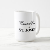 Mug Chaste Heart of St. Joseph : Version en verre tend (Devant droit)