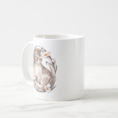Mug Chat 1. Chaton gris et fleurs (Devant gauche)