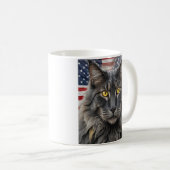 Mug Chat à coon Patriotique Maine (Devant droit)
