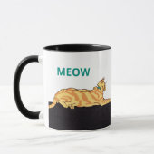 Mug Chat à gingembre rayé MEOW (Gauche)