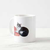 Mug Chat à la boule de livre (Devant gauche)