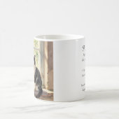 Mug Chat à l'aquarelle, Fleurs et Poème (Centre)