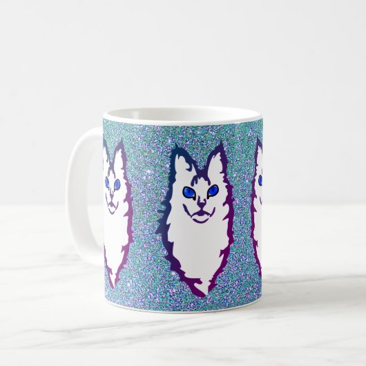 Mug Chat à oeil bleu (Devant gauche)