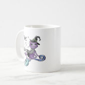 Mug Chat à sorcière volante mignonne | Temps de vol (Devant gauche)
