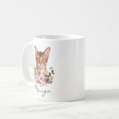 Mug Chat abyssin à l'aquarelle (Devant gauche)