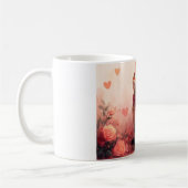 Mug Chat Abyssin avec des Roses - Saint-Valentin (Gauche)