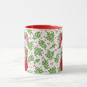 Mug Chat abyssinien dans un chapeau de Père Noël avec  (Centre)
