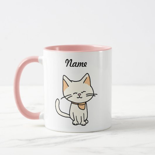 Mug Chat Adorable Personnalisé (Gauche)