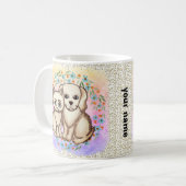 Mug Chat aime chien (Devant gauche)
