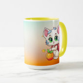 Mug Chat allant à l'école - École des chats-85241 (Devant droit)