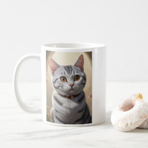 Mug Chat Américain à courte portée mignon avec grands