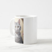 Mug Chat Américain à courte portée mignon avec grands (Devant gauche)
