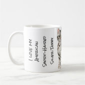 Mug Chat américain à poil court argenté tabby (Gauche)