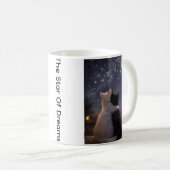 Mug Chat Amour Lune & Étoiles (Devant droit)
