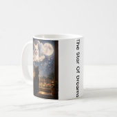 Mug Chat Amour Lune & Étoiles (Devant gauche)