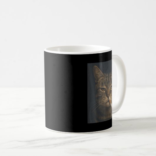 Mug Chat Amusant Avec Cigarette Mème Sarcastique Fumer (Devant droit)