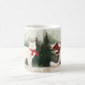 Mug Chat angora turc à Noël sous la neige (Centre)