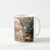 Mug Chat angora turc Noël Plage vintage (Devant droit)