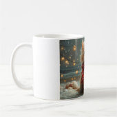 Mug Chat angora turc Noël Plage vintage (Gauche)