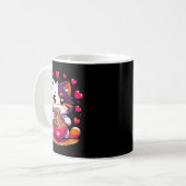 Mug Chat Anime Mangeant Des Nouilles Ramen Avec Des Cœ (Devant gauche)