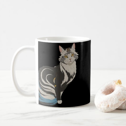 Mug Chat Anime Style mignonne (Avec donut)