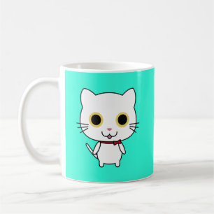 Mug Chat anthropomorphe blanc Clipart