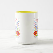 Mug Chat aquarelle et fleurs personnalisées (Centre)