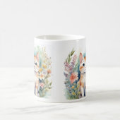 Mug chat aquarelle mignon (Centre)