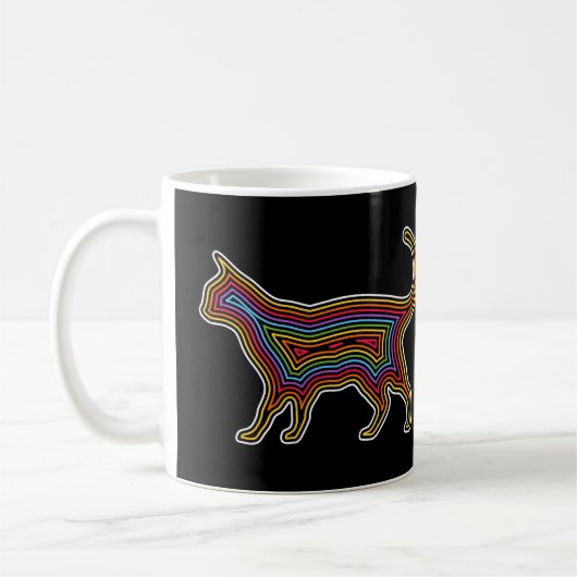 Mug Chat arc-en-ciel (Gauche)