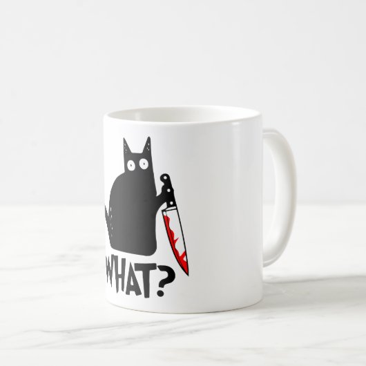 Mug Chat assassin avec couteau (Devant droit)