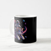 Mug Chat astronaute chevauchant à travers l'espace (Devant gauche)