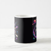 Mug Chat astronaute chevauchant à travers l'espace (Centre)