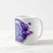 Mug Chat Astronaute Cosmique – Café Explorateur de l'E (Devant droit)