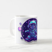 Mug Chat Astronaute Cosmique – Café Explorateur de l'E (Devant gauche)