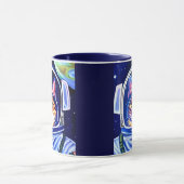 Mug Chat astronaute dans l'espace (Centre)