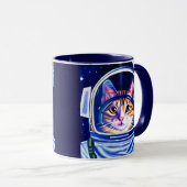 Mug Chat astronaute dans l'espace (Devant droit)