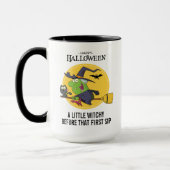 Mug Chat au balai de sorcière Halloween (Gauche)