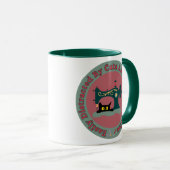 Mug Chat au métier à coudre Rétro (Devant droit)