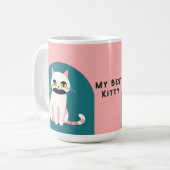 Mug Chat aux couleurs vives et à l'expression joyeuse (Devant gauche)