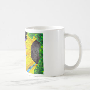 Mug Chat aux yeux verts avec la coccinelle et la fleur