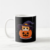 Mug Chat avec casquette sorcier à Halloween Jack-O-Lan (Gauche)